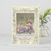 帽子屋の不思議の国のお茶会のブライダルシャワー 招待状 (スタンド正面)