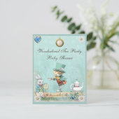 帽子屋の不思議の国のお茶会のベビーシャワー 招待状 (スタンド正面)