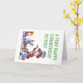 帽子屋は、A非常に誕生日おめでとう言います! カード (黄色い花)