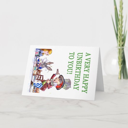 帽子屋は、A非常に誕生日おめでとう言います! カード (正面)