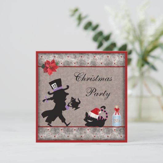 帽子屋及びチェシャー猫のクリスマス・パーティの招待 招待状 (スタンド正面)