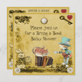 帽子屋及びチェシャー猫は本のシャワーを持って来ます 招待状 (正面/裏面)