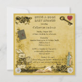 帽子屋及びチェシャー猫は本のシャワーを持って来ます 招待状 (裏面)