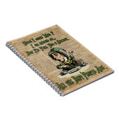 帽子屋、不思議の国、引用文のヴィンテージの芸術のアリス ノートブック (右側)