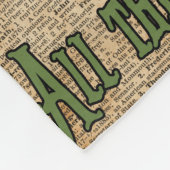 帽子屋、不思議の国、引用文のヴィンテージの芸術のアリス フリースブランケット (角)