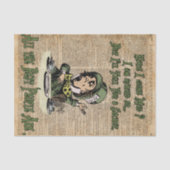 帽子屋、不思議の国、引用文のヴィンテージの芸術のアリス 薄葉紙 (正面)