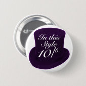 帽子屋-紫色 缶バッジ (正面&裏面)