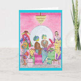 帽子店のパリのブティックの挨拶状 カード