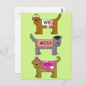 帽子恋しく思とコートの中の犬を我々は漫画 ポストカード (正面/裏面)