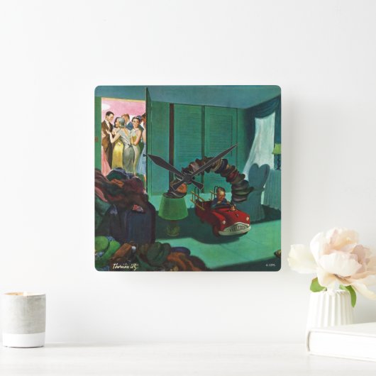 帽子橋 スクエア壁時計 (ホーム)