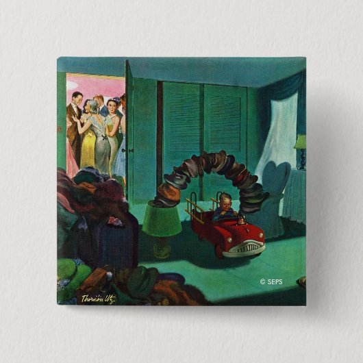 帽子橋 缶バッジ (正面)