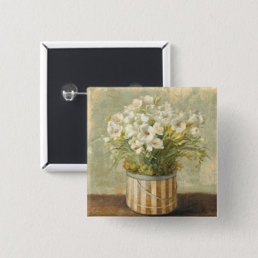 帽子箱の花 缶バッジ (正面&裏面)