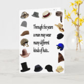 帽子誕生日カード カード (黄色い花)