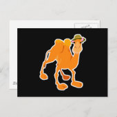 帽子間抜けをかぶったラクダ ポストカード (正面/裏面)