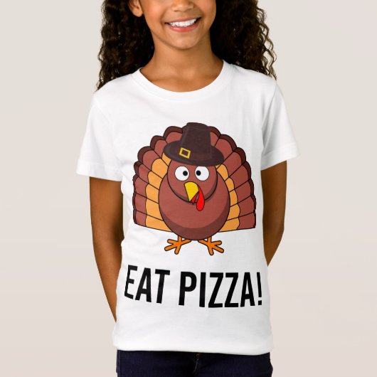 帽子食べ付きピザトルコ Tシャツ (正面)