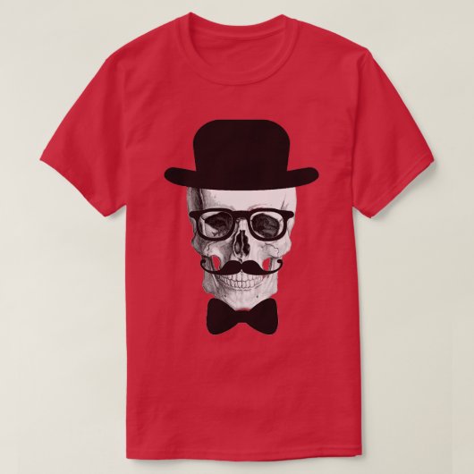 帽子1のスカル Tシャツ (デザイン正面)