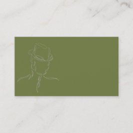 帽子1の名刺のオリーブそして灰色の人 名刺