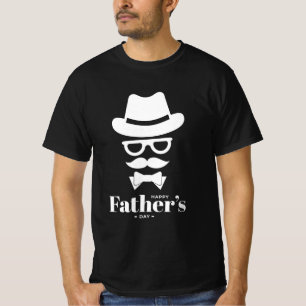 帽子、サングラス、口ひげのある素敵な紳士の顔 Tシャツ