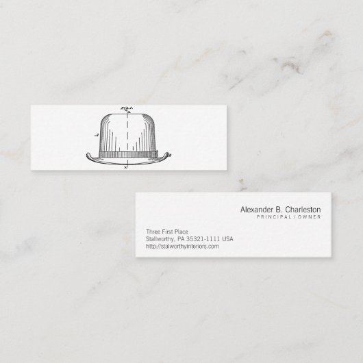 帽子 スキニー名刺 (正面/裏面)