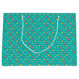 帽子、ハンドバッグ、ハート母の日 ラージペーパーバッグ