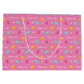 帽子、ハート、ハンドバッグ母の日 ラージペーパーバッグ (裏面)