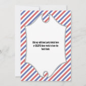 帽子、口ひげ、グラス1歳の誕生日招待状 招待状 (裏面)