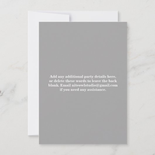 帽子、口ひげ、眼鏡30歳の誕生日招待状 招待状 (裏面)