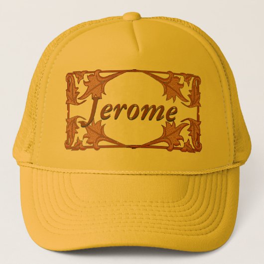 帽子 – 名前の付いたリービーブラケットフレーム (正面)