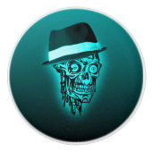 帽子、真新しい(c)が付いているエレガントなスカル セラミックノブ (正面)