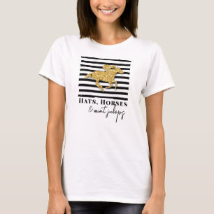 帽子、馬、ミント・ジュルプ Tシャツ