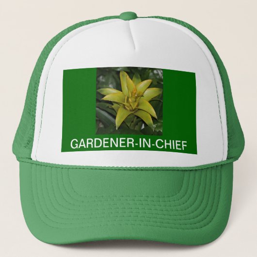 帽子、GARDENER-IN-CHIEF、緑BROMELIAD キャップ (正面)