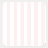 幅のストライプ広い – 白とピ淡い色のンク スクエアシール (正面)