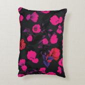 幅の広いヴィンテージフローラ、スタイル化されたチューリップのパターン。 アクセントクッション (裏面(縦))