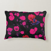 幅の広いヴィンテージフローラ、スタイル化されたチューリップのパターン。 アクセントクッション (裏面)