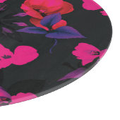 幅の広いヴィンテージフローラ、スタイル化されたチューリップのパターン。 カッティングボード (角)