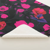 幅の広いヴィンテージフローラ、スタイル化されたチューリップのパターン。 シェルパブランケット (3/4)