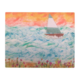 幅の広い帆 メタルプリント