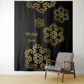 幅エレガント招待状ブラックと金ゴールド磁石 タペストリー (インサイチュ)