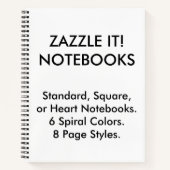 幅カスタムパーソナライズされた広罫線入りノートブック ノートブック (正面)