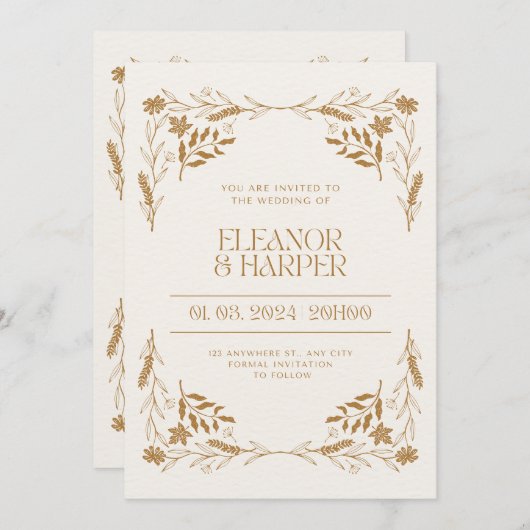 幅招待されに 招待状 (正面/裏面)