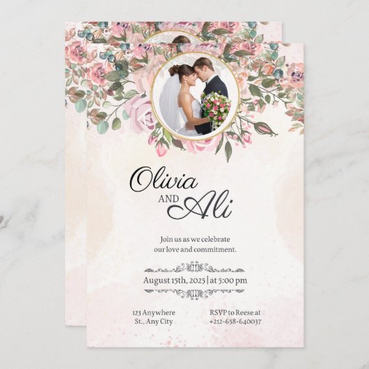 幅招待されに 招待状 (正面/裏面)