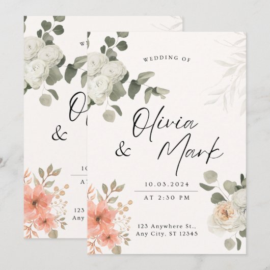 幅招待されに 招待状 (正面/裏面)