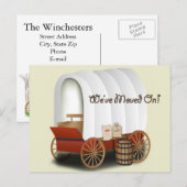 幌馬車の住所変更 ポストカード (正面/裏面)