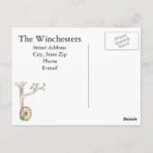 幌馬車の住所変更 ポストカード (裏面)