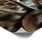 幌馬車、木製ワゴン車 ポスター (角)