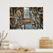 幌馬車、木製ワゴン車 ポスター (キッチン)