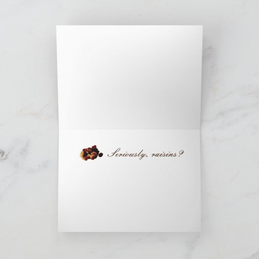 干しぶどうのおもしろいなバレンタインとの私を増強して下さい シーズンカード (内部)