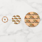 干しカボチャ赤ちゃんシャワーテーブル紙吹雪 コンフェッティ (裏面)