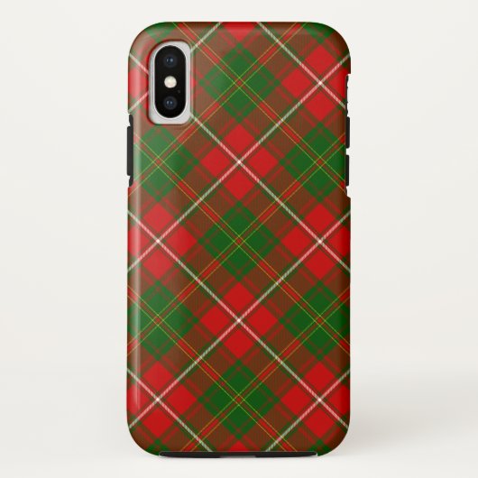 干しタータンチェック赤い緑の草原 Case-Mate iPhoneケース (裏面)