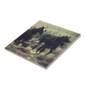 干し描草を作る馬具農業 タイル (側面)